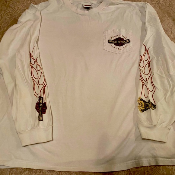 Harley-Davidson Other - Salem OR 2XL Harley Davidson long sleeve T-Shirt-White